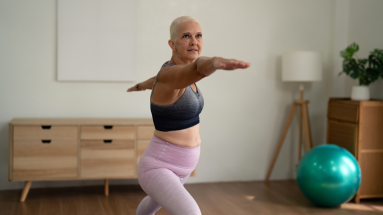 Woman doing a yoga pose 